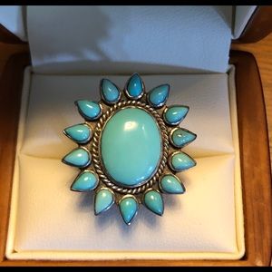 Genuine Turquoise and Sterling Ring